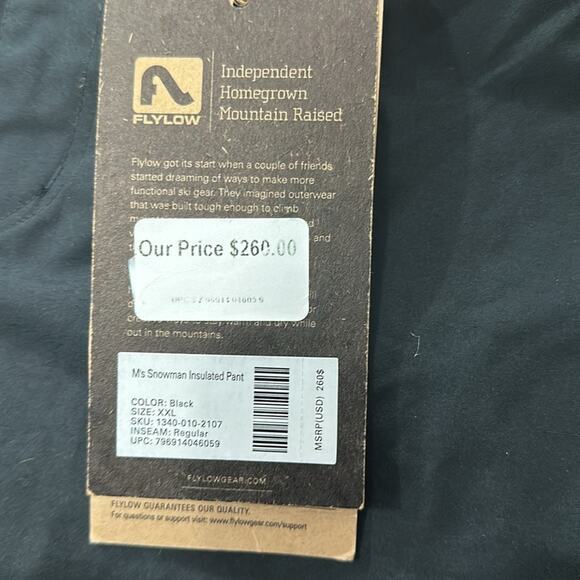 Flylow Men’s Cage Insulated Ski Snow Pants XXL - Picture 4 of 4